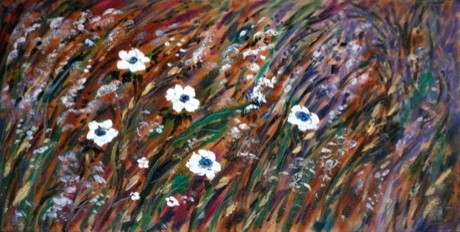 Wild Flowers In Earth Tones Original By Jean Vadal Smith Bentson