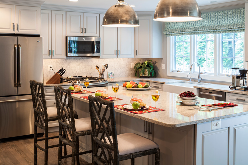 This is an example of a transitional kitchen in Baltimore.