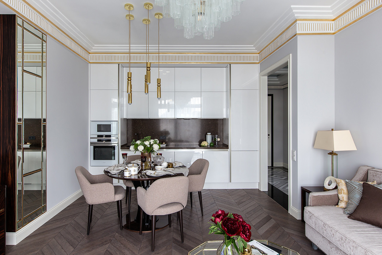 Современная росокшь - квартира в стиле арт-деко в ЖК "BALCHUG RESIDENCE"