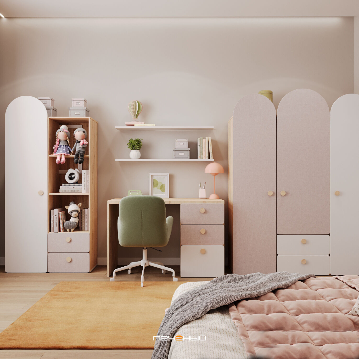 2025 Дизайн 2-комн. квартиры 75 м² в современном стиле, Москва, ЖК Foriver