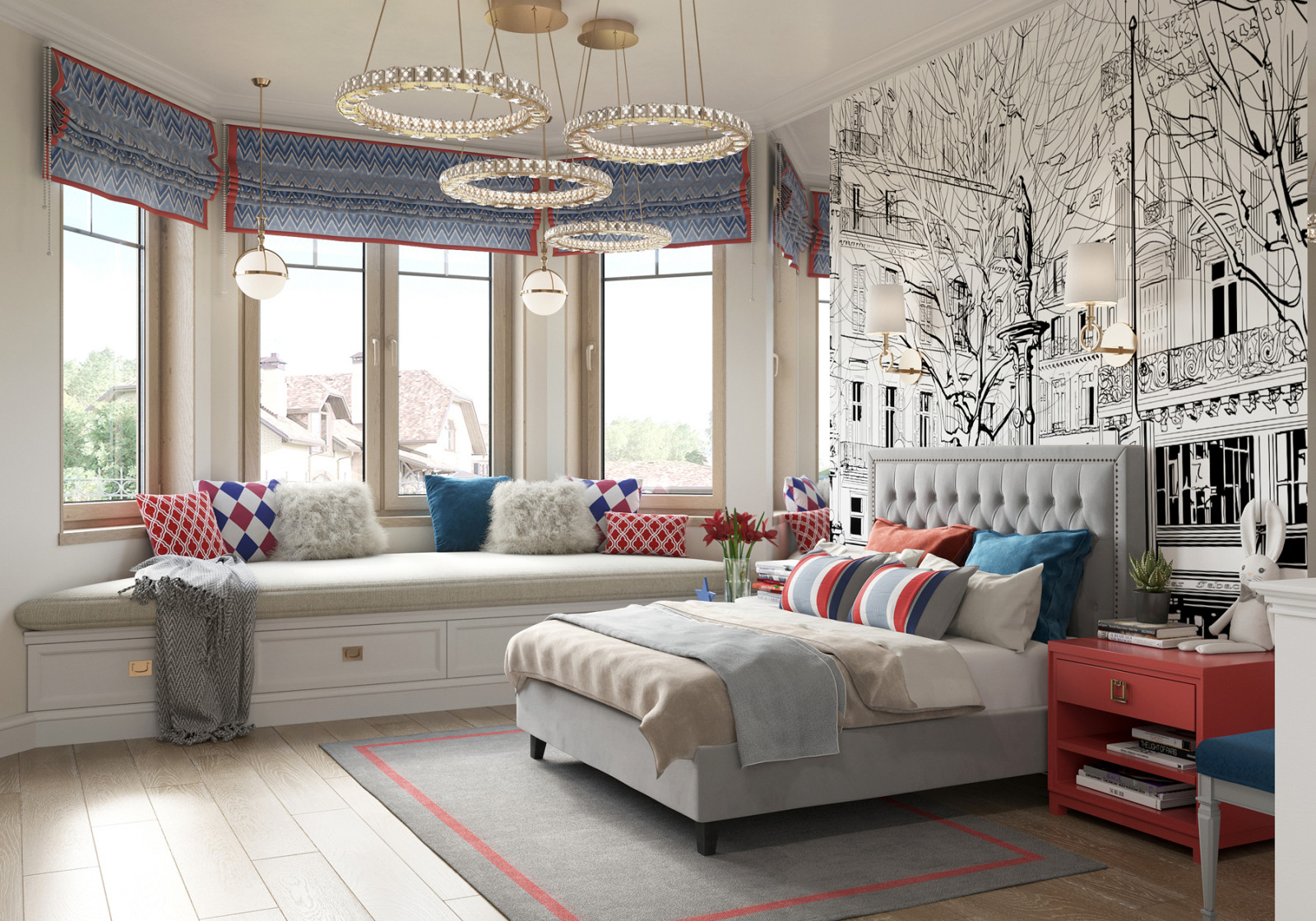 Элегантная спальня для молодой девушки