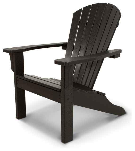 Ivy Terrace Clics Shell Back Adirondack Black Contemporary Ivy Terrace Clics Shell Back Adirondack Black Contemporary Patio Furniture And Outdoor By