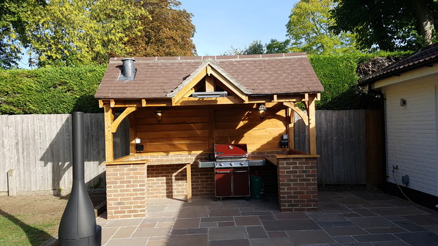 Oak Frame BBQ Shelter - Traditional - Garden - Oxfordshire - by ...