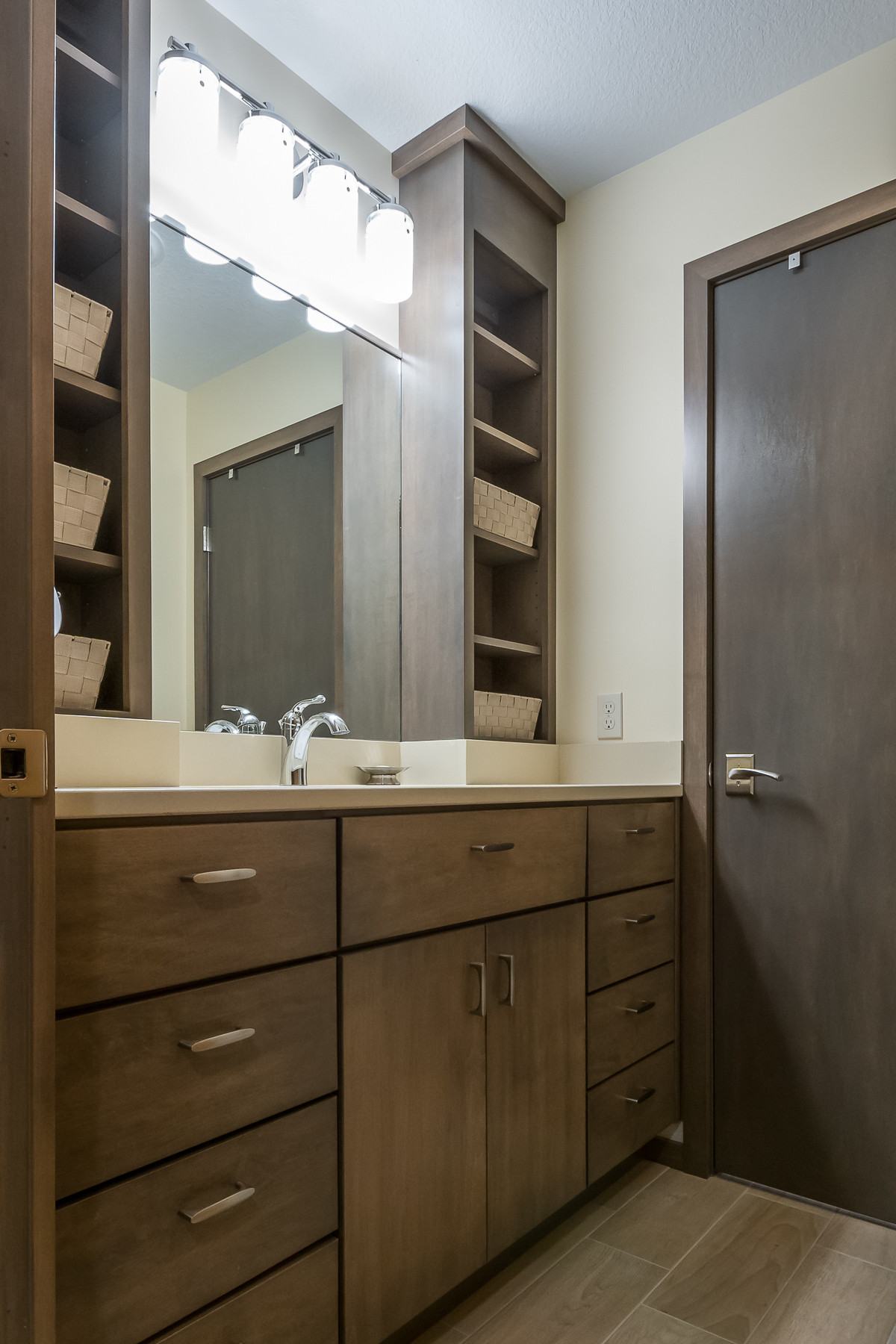 Transitional Hall Bathroom