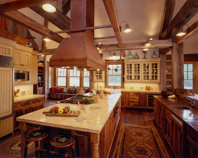 Western Homestead Ranch  Kitchen  Rustic  Kitchen  