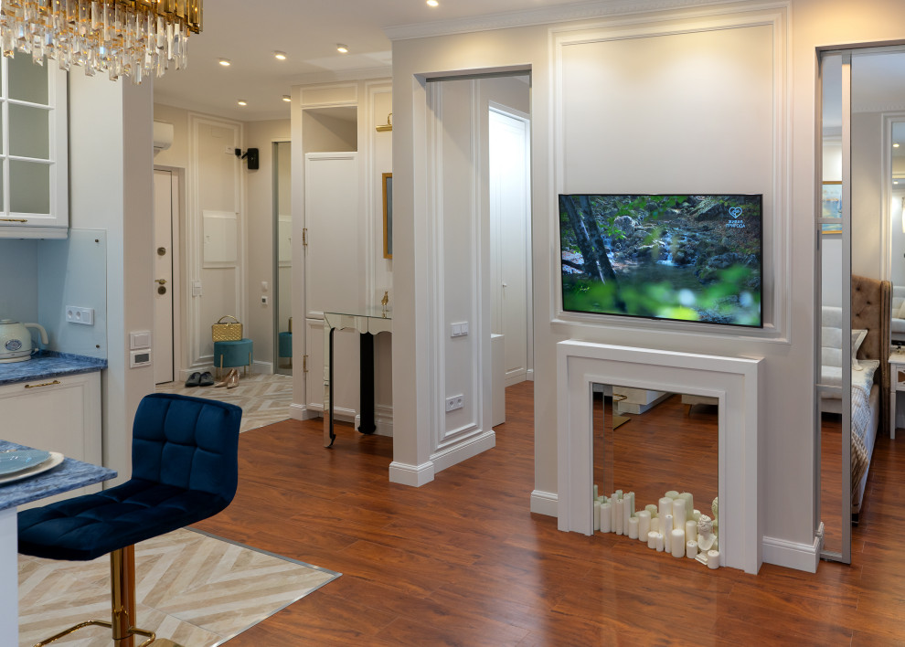 Двухкомнатная квартира 34кв.м. в неоклассическом стиле.