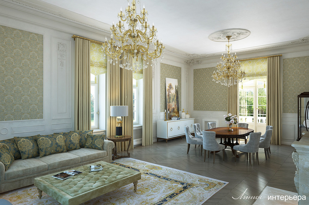 Загородный Дом в Подмосковье, классический интерьер