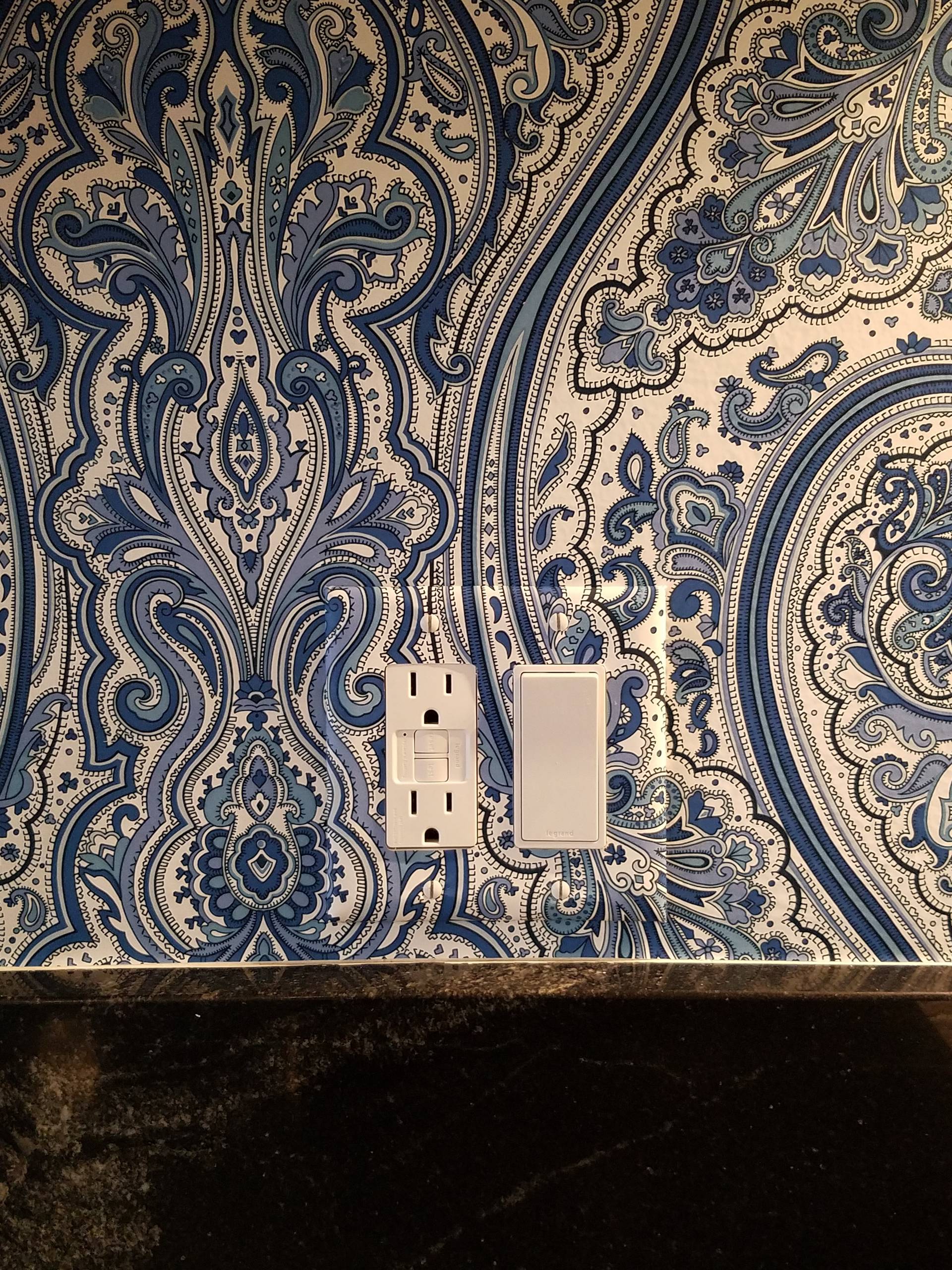 Wallpaper as Kitchen Backsplash