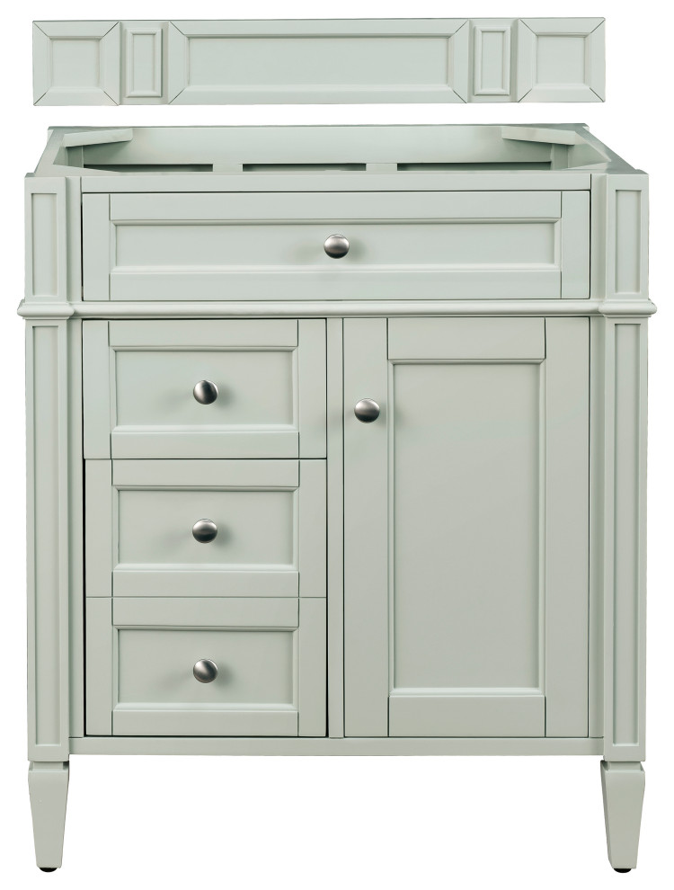 Brittany 30" Single Vanity, Sage Green Transitional Bathroom