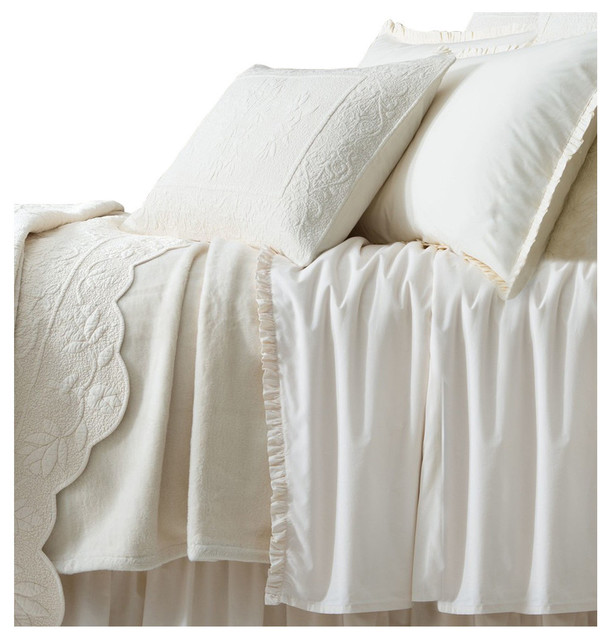 Classic Ruffle Sheet Set, King, Ivory Transitional Sheet And