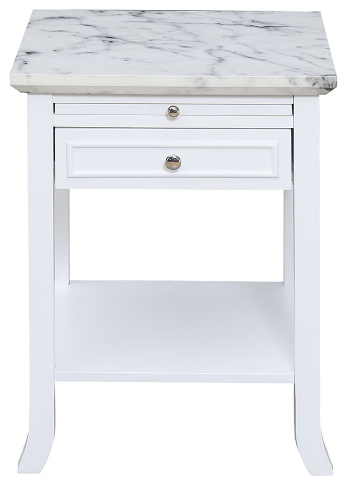 American Heritage Logan 1 Drawer End Table With PullOut Shelf