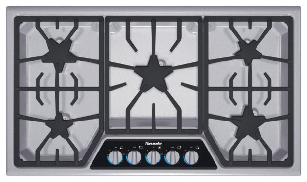 Thermador Masterpiece 36" Gas Cooktop, Stainless Steel | SGSL365KS
