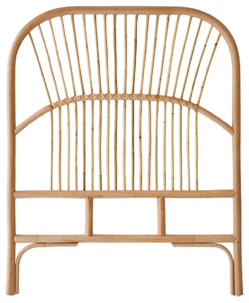 Natural Rattan Single Headboard Tikamoon Colette Tropical