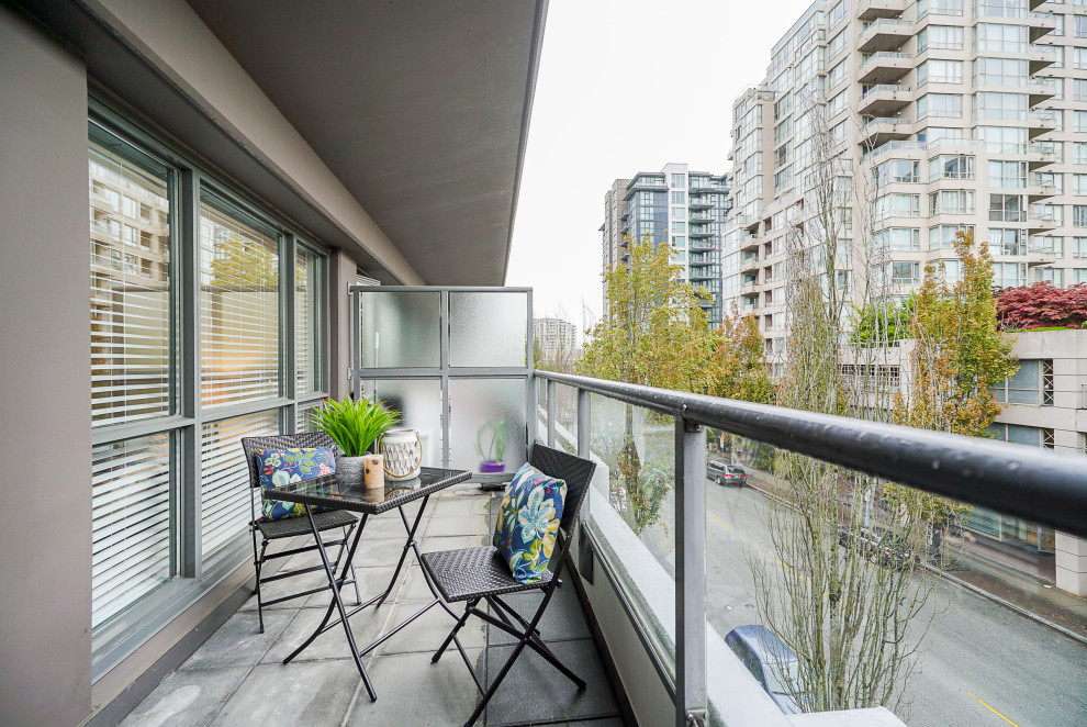 Eclectic balcony in Vancouver.