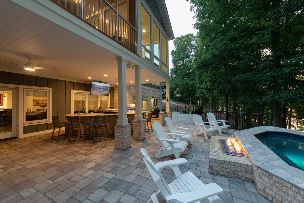Photo of a large transitional patio in Other.