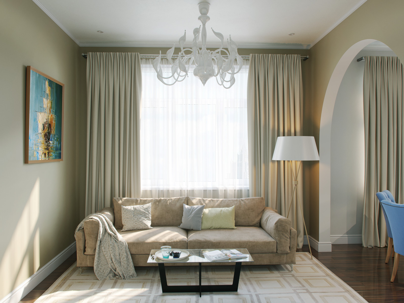 Однокомнатная квартира в классическом стиле