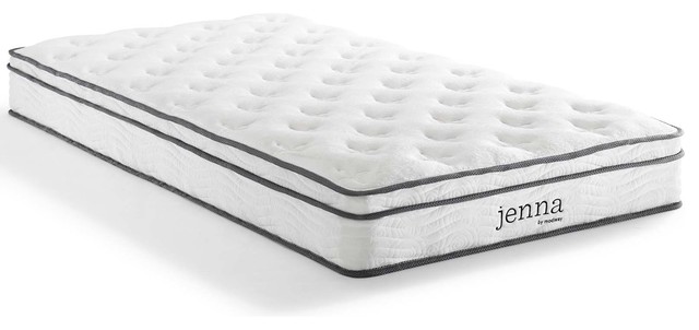 jenna 8 narrow twin innerspring mattress in white