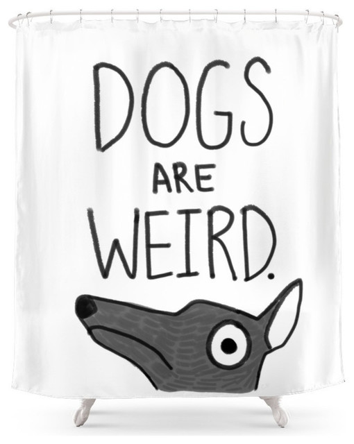 Dogs Are Weird Cute Dog Series Shower Curtain Contemporary