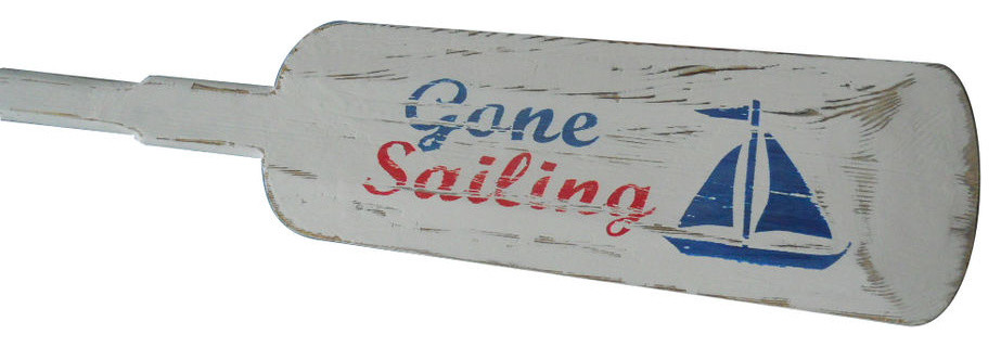 Wooden Rustic Gone Sailing Decorative Rowing Oar, 62''