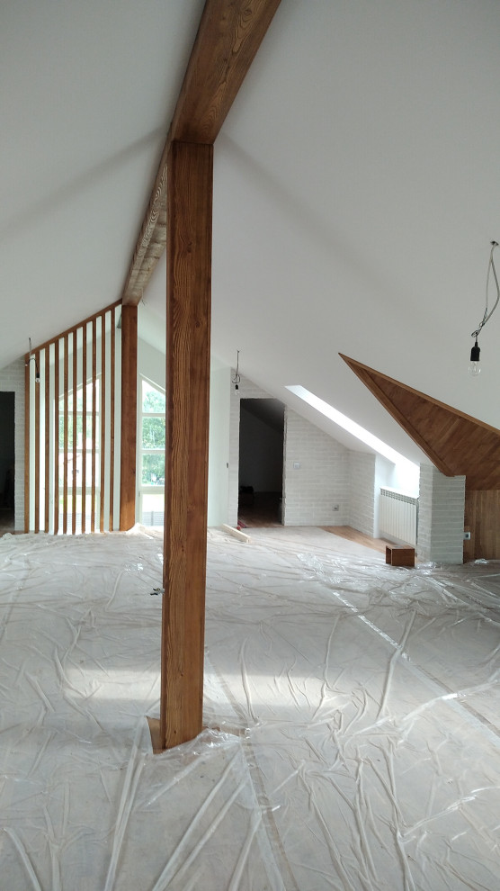 Отделка мансарды деревом - Павловская Слобода