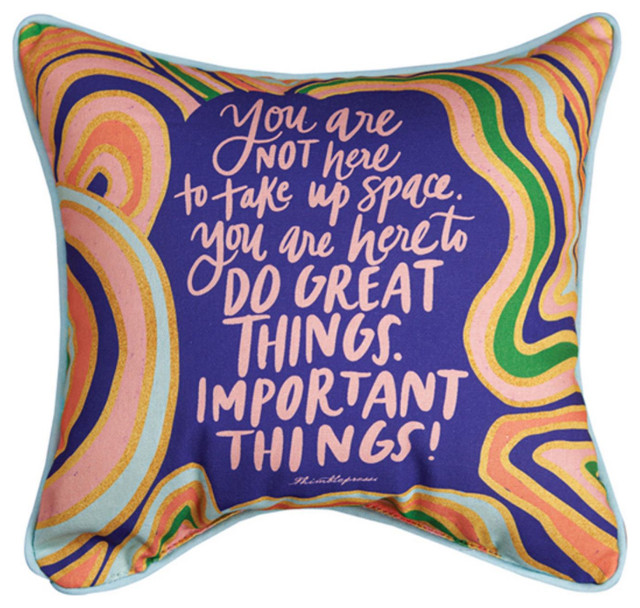 Brights You Are Not Here Word Pillow With Multi Finish SDYANH