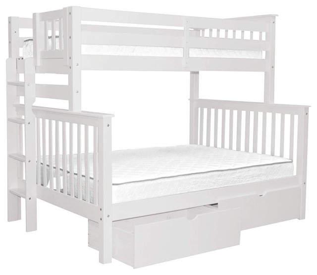 Contemporary Twin Over Full Bunk Bed 2, Zinus Twin Over Full Bunk Bed