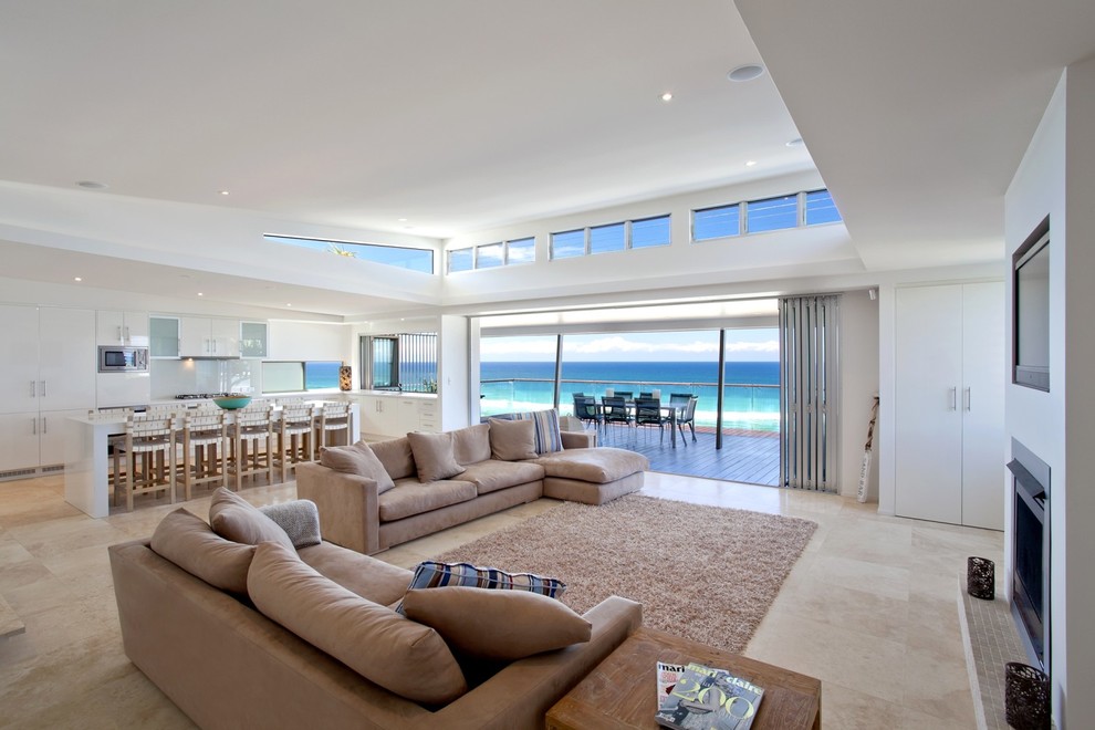 Inspiration for a modern living room in Brisbane.