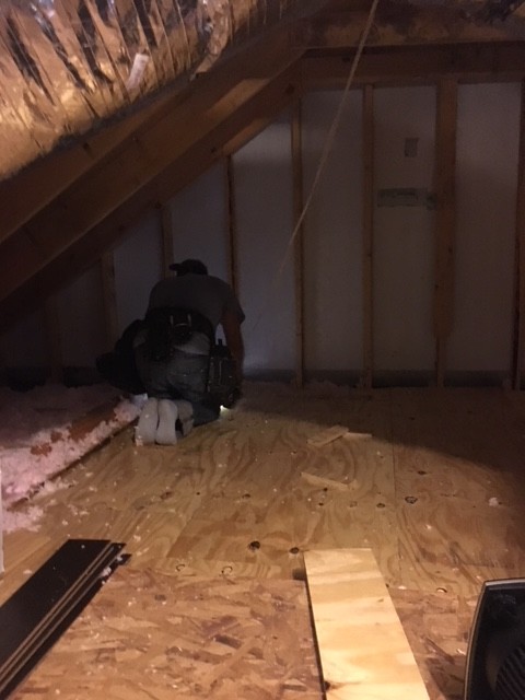 Attic Plywood Flooring Installed