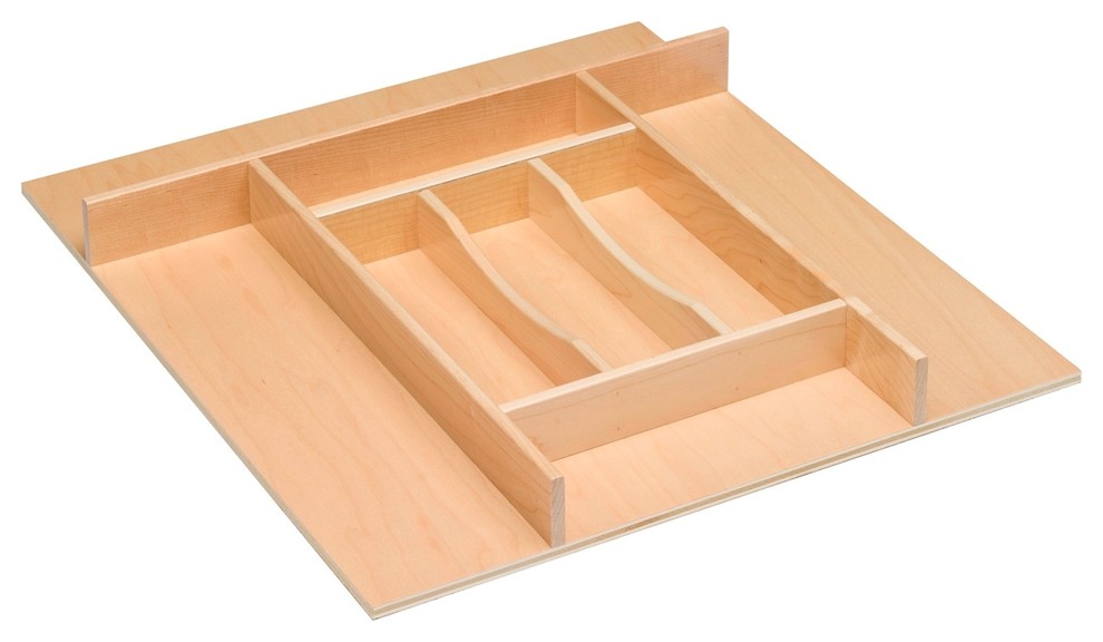 Century Components Wood Silverware Tray Drawer Organizer, 20" X 22"