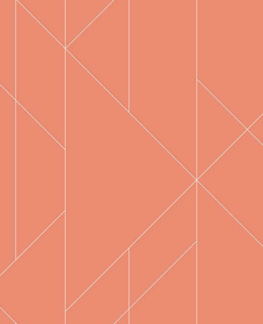 Torpa Coral Geometric Wallpaper Contemporary Wallpaper by