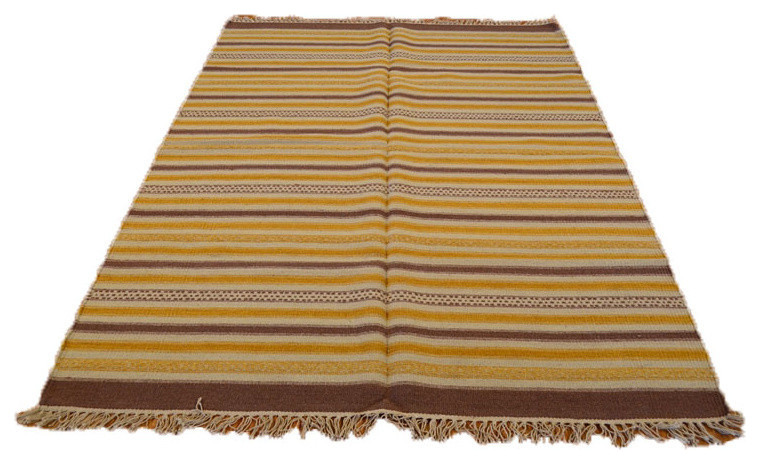 Durie Kilim Hand Woven Striped Reversible Flat Weave