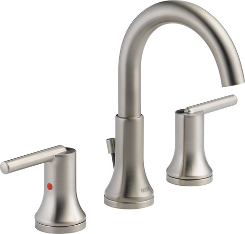 Delta Trinsic Two Handle Widespread Bathroom Faucet, Stainless, 3559-SSMPU-DST