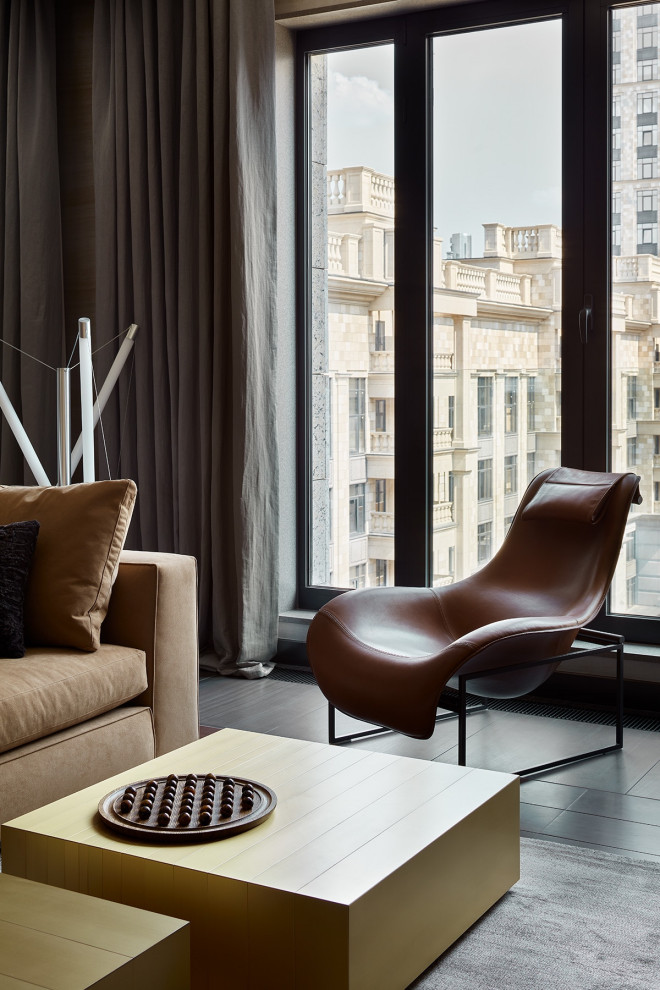 Люкс интерьер гостиной в Квартире 120 кв. м. в Современном стиле