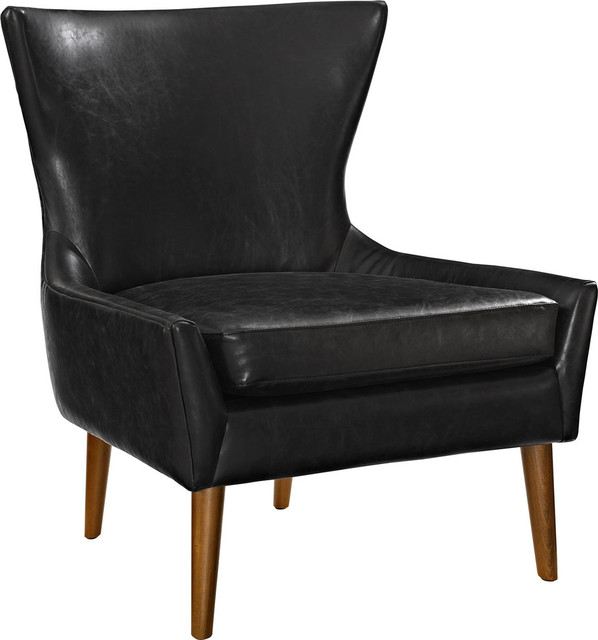 Everly Upholstered Vinyl Armchair Midcentury Armchairs And Accent