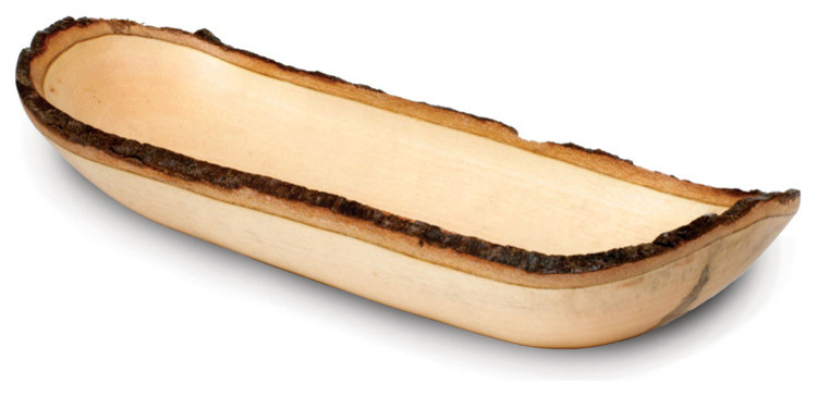 Enrico Large Mango Wood Canoe Tray