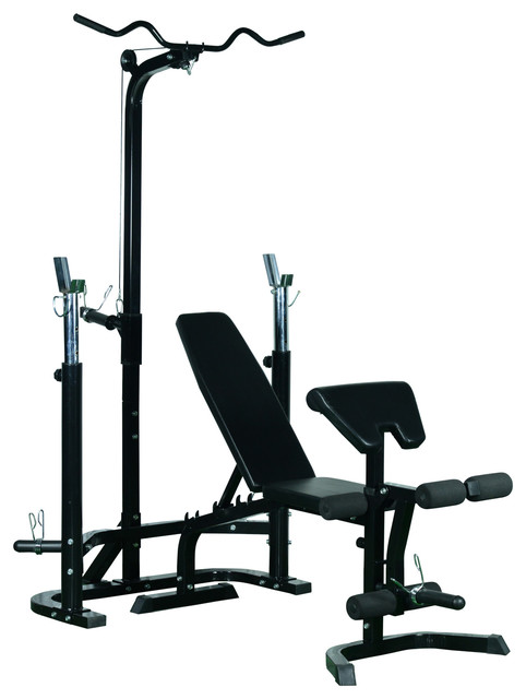Soozier Olympic Weight Bench Black Transitional Home Gym Soozier Olympic Weight Bench Black