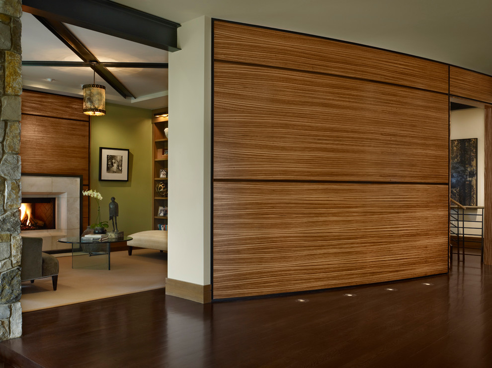 Inspiration for a contemporary hallway in Denver.