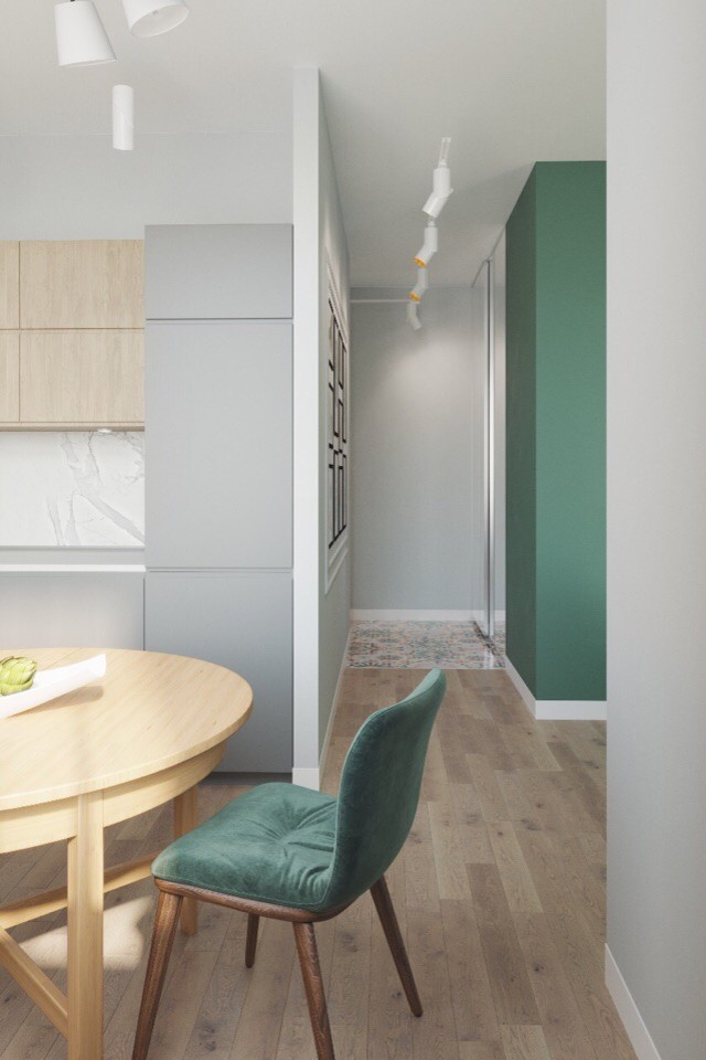 Дизайн квартиры 38м2 евродвушка в стиле ЭКО