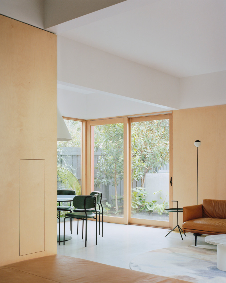 Contemporary living room in Melbourne.
