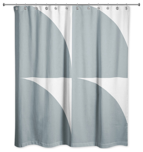 Quarter Circle 71x74 Shower Curtain, 71x74 Contemporary Shower