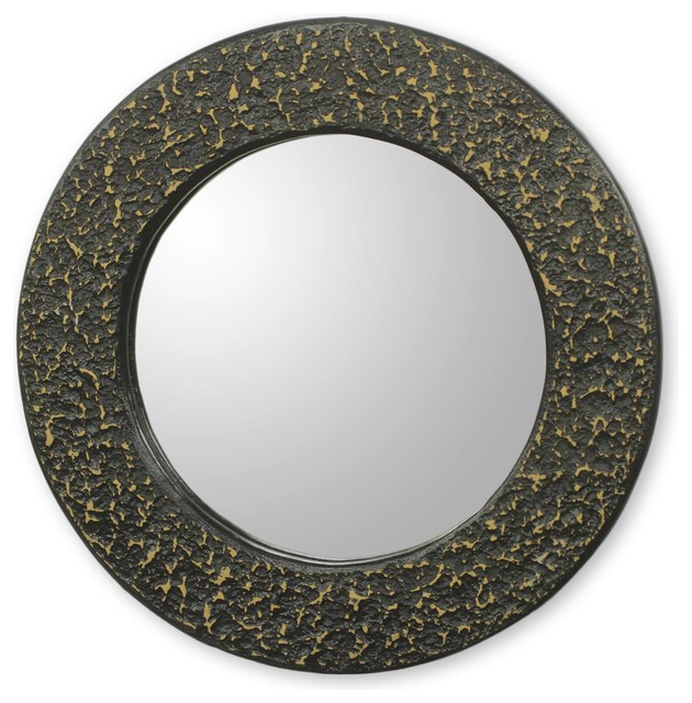 Cape Coast Night Wall Mirror Transitional Wall Mirrors by NOVICA