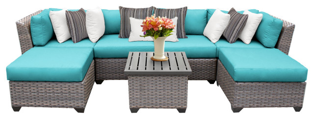 Florence 7 Piece Outdoor Wicker Patio Furniture Set 07a