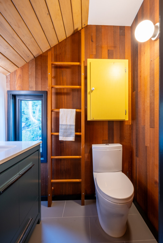 Juniper Beach Mid Century Remodel - Midcentury - Powder Room - Seattle ...