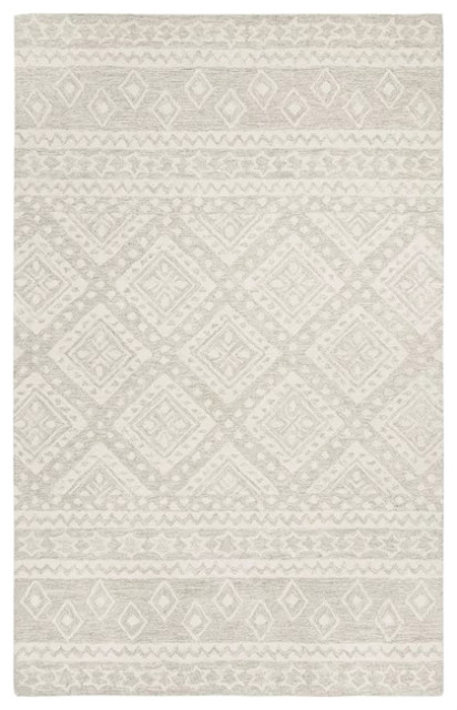 Aztec Inspired Geometric Wool Area Rug, Unique Pattern Design, 5' X 8 ...