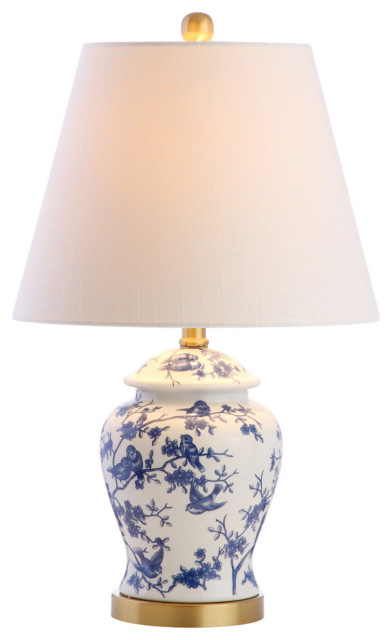 Penelope 22 Chinoiserie Table Lamp Blue And White Asian Lamps By Buildcom Houzz Penelope 22 Chinoiserie Table Lamp, Small Blue And White Chinoiserie Lamp Shade