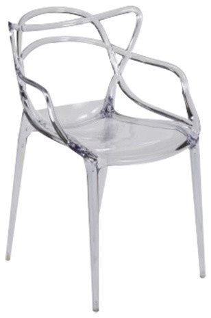 Stilnovo FXC936CLR Eluf Dining Arm Chair Clear