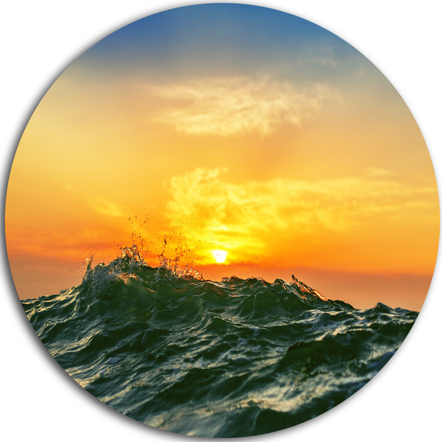 Shop Houzz | Design Art USA Bright Sunlight and Glowing Waves, Beach