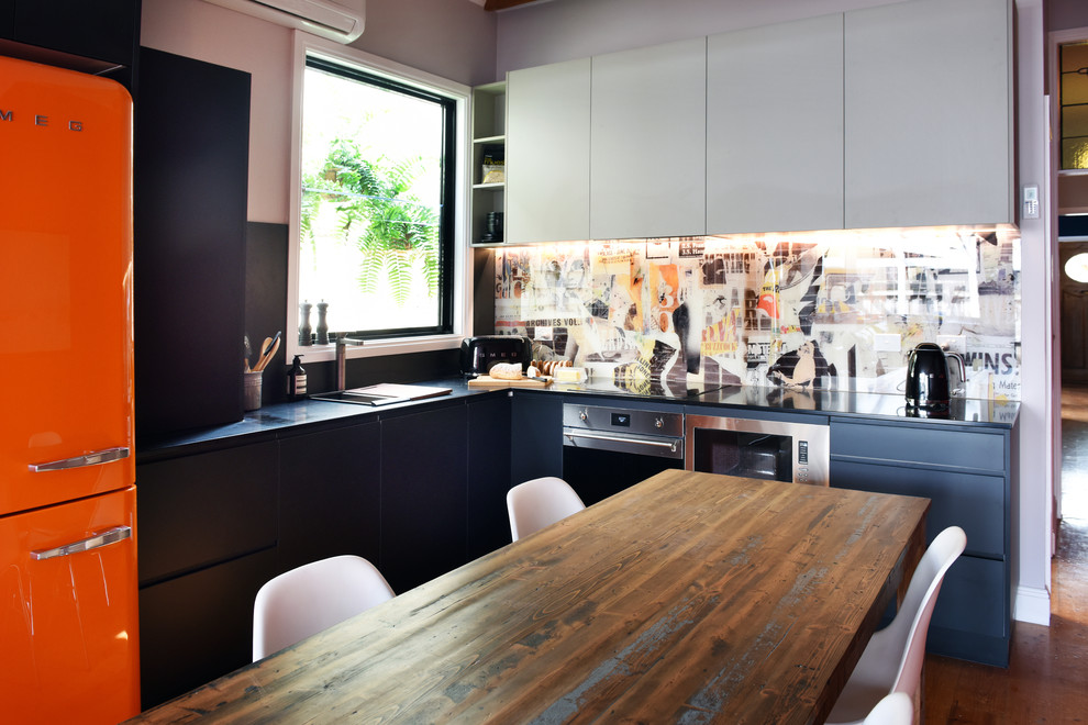 Eclectic kitchen in Melbourne.