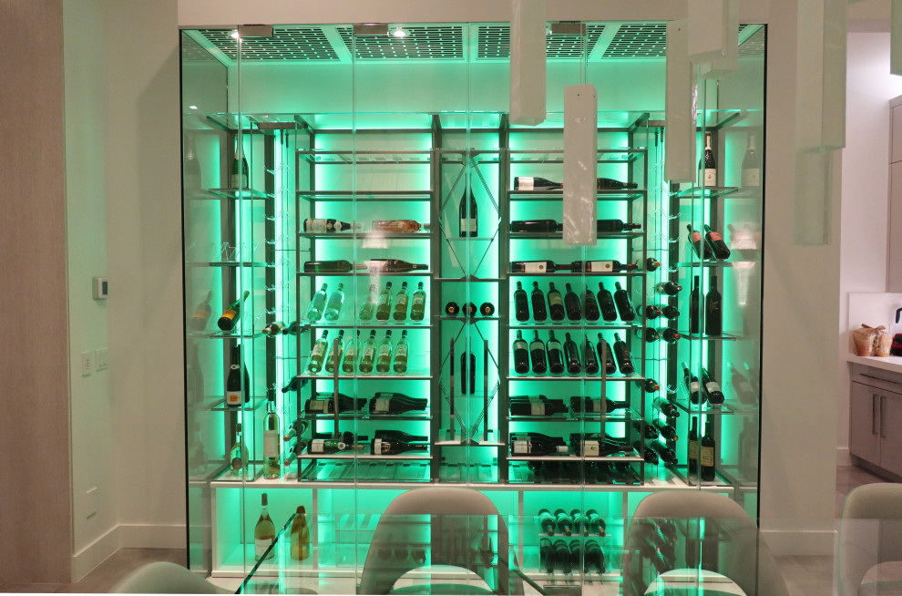 Boca Wine Wall V - Modern - Wine Cellar - Miami - by Dragon Cellars ...