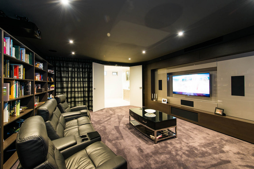 This is an example of a modern home theatre in Adelaide.